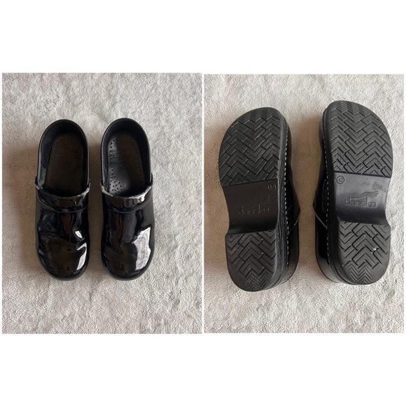 Dansko Professional Black Patent Leather Shiny Clog Comfort Nursing Sz 42 - Picture 3 of 13
